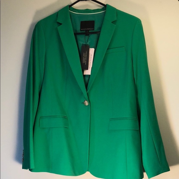 Banana Republic Bright Green Blazer 